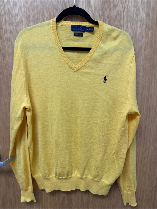 Polo Ralph Lauren Other - Polo by Ralph Lauren Preppy Yellow V-Neck Sweater with 100% Merino Wool size L